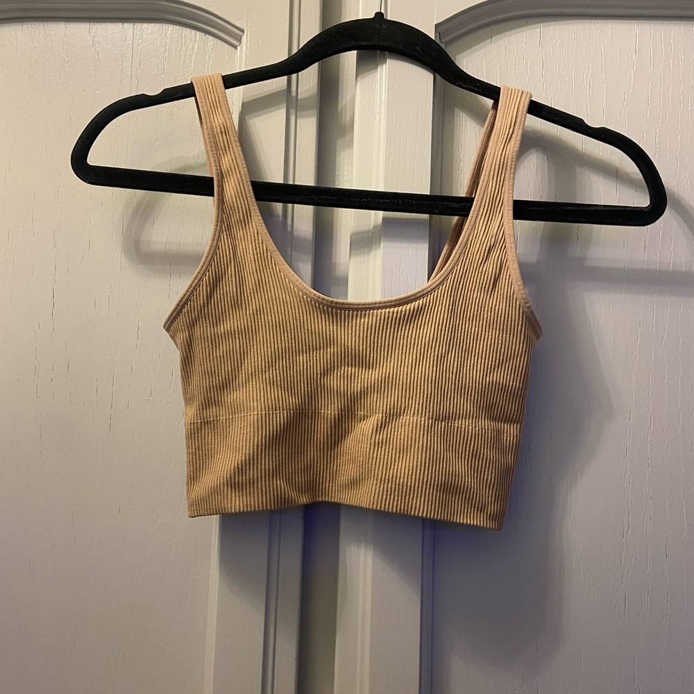 GAP Tan Ribbed Tank Top